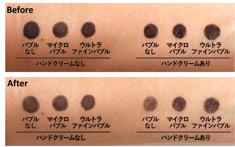 ハンドクリームあり/なしで比較